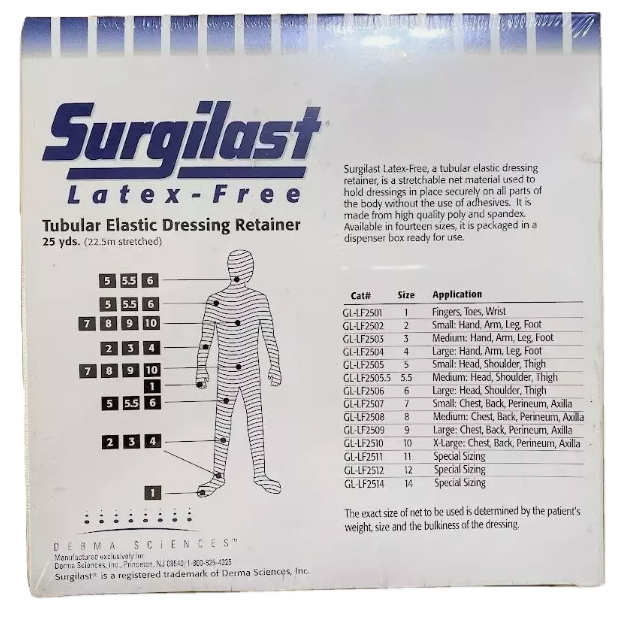 Surgilast Tubular Elastic Dressing Retainer, Latex-Free