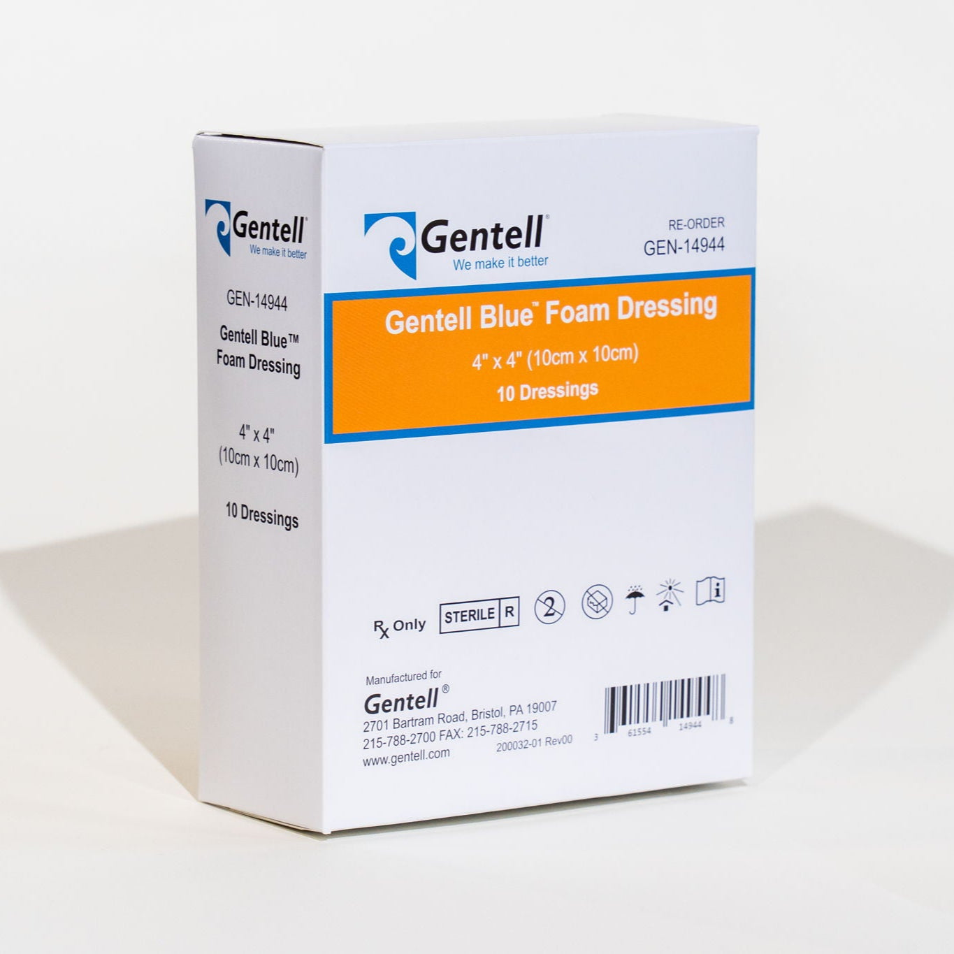 Gentell Blue Foam Dressing