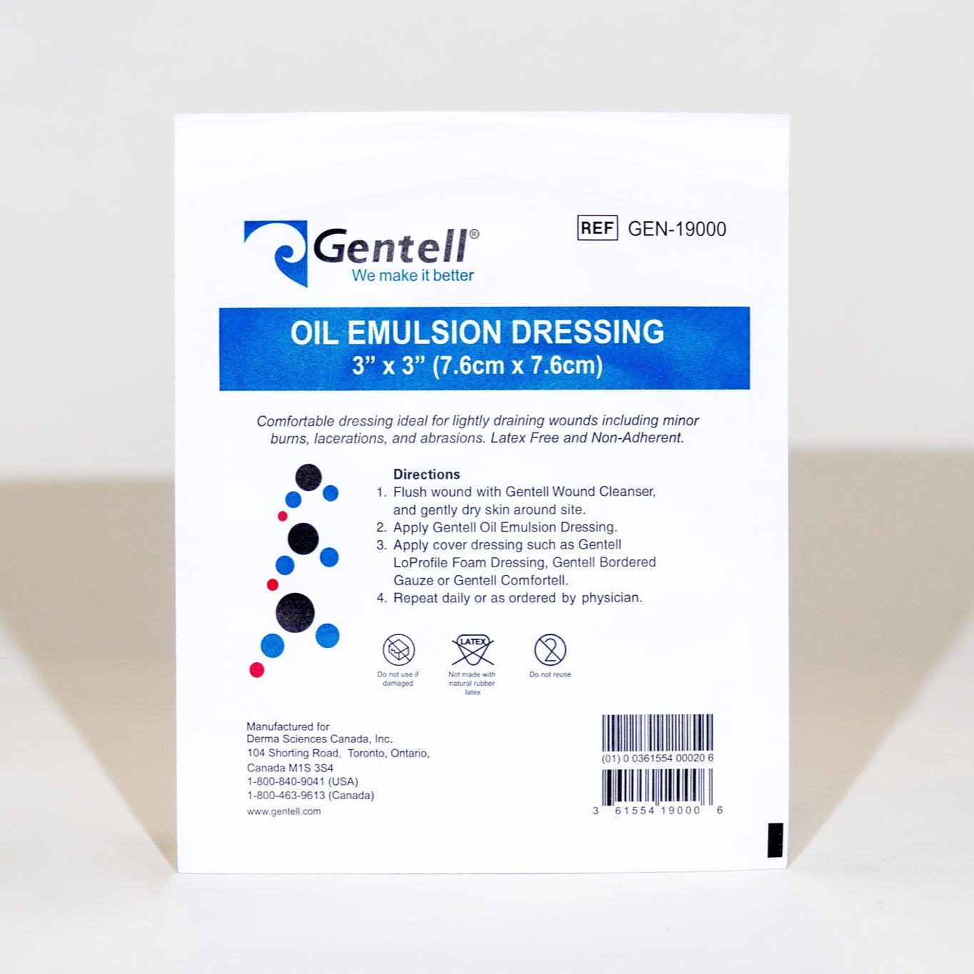 Oil Emulsion Dressing 3" x 3"